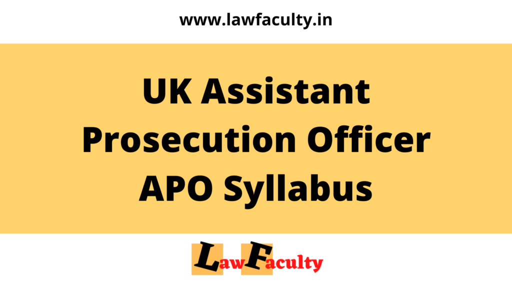 UK Assistant Prosecution Officer APO